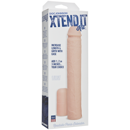Насадка на член Doc Johnson Xtend It Kit White, подовження (до +7,6 см) і потовщення (до +1,2 см)