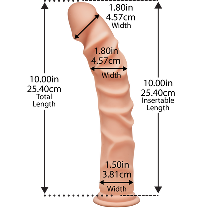 Фалоімітатор Doc Johnson The D - Ragin D - 10 Inch Without Balls - ULTRASKYN, діаметр 3,8 см