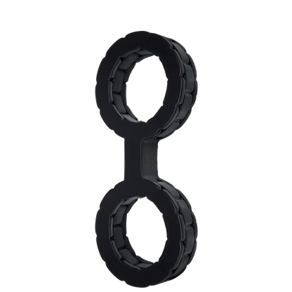 Наручники з силікону Doc Johnson The Cuffs Small - Black, добре тягнуться, для рук і для ніг