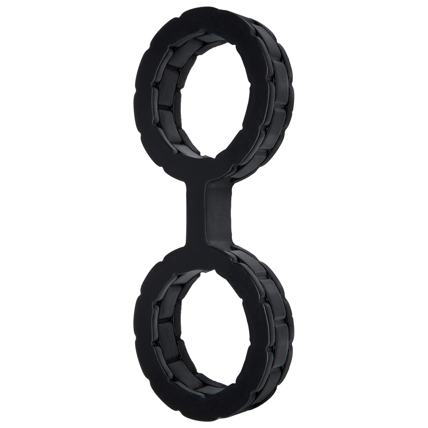 Наручники з силікону Doc Johnson The Cuffs Large - Black, добре тягнуться, для рук і для ніг