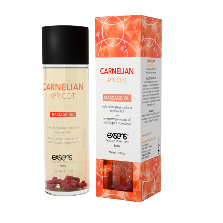 Масажна олія EXSENS Carnelian Apricot (бадьорна з сердоліком) 100мл, натуральна