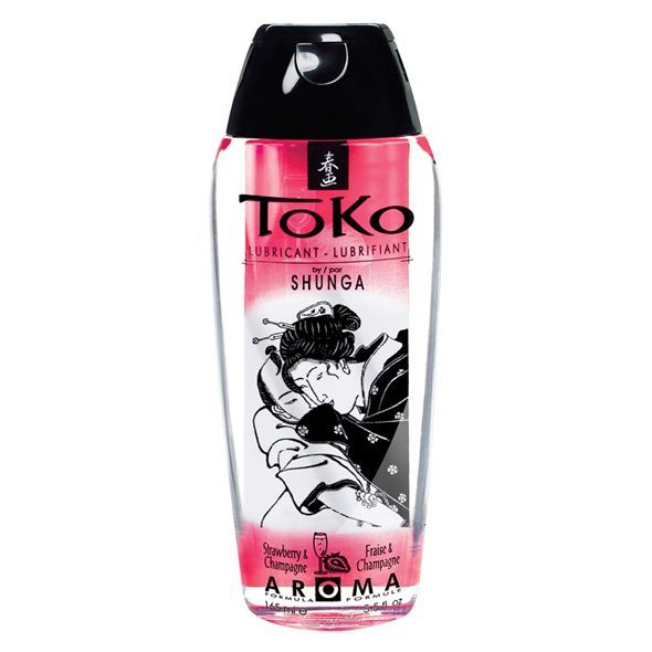 Лубрикант на водній основі Shunga Toko AROMA – Sparkling Strawberry Wine (165 мл), не містить цукру