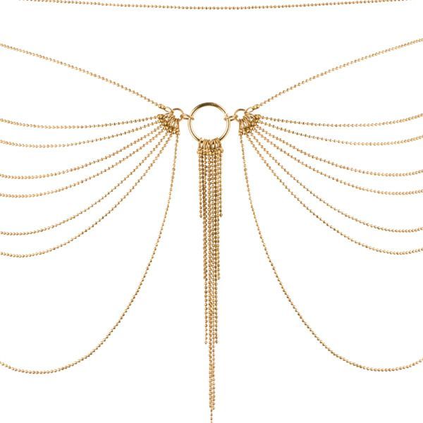 Ланцюжок на трусики або ліф Bijoux Indiscrets MAGNIFIQUE Waist Chain - Gold, прикраса на тіло