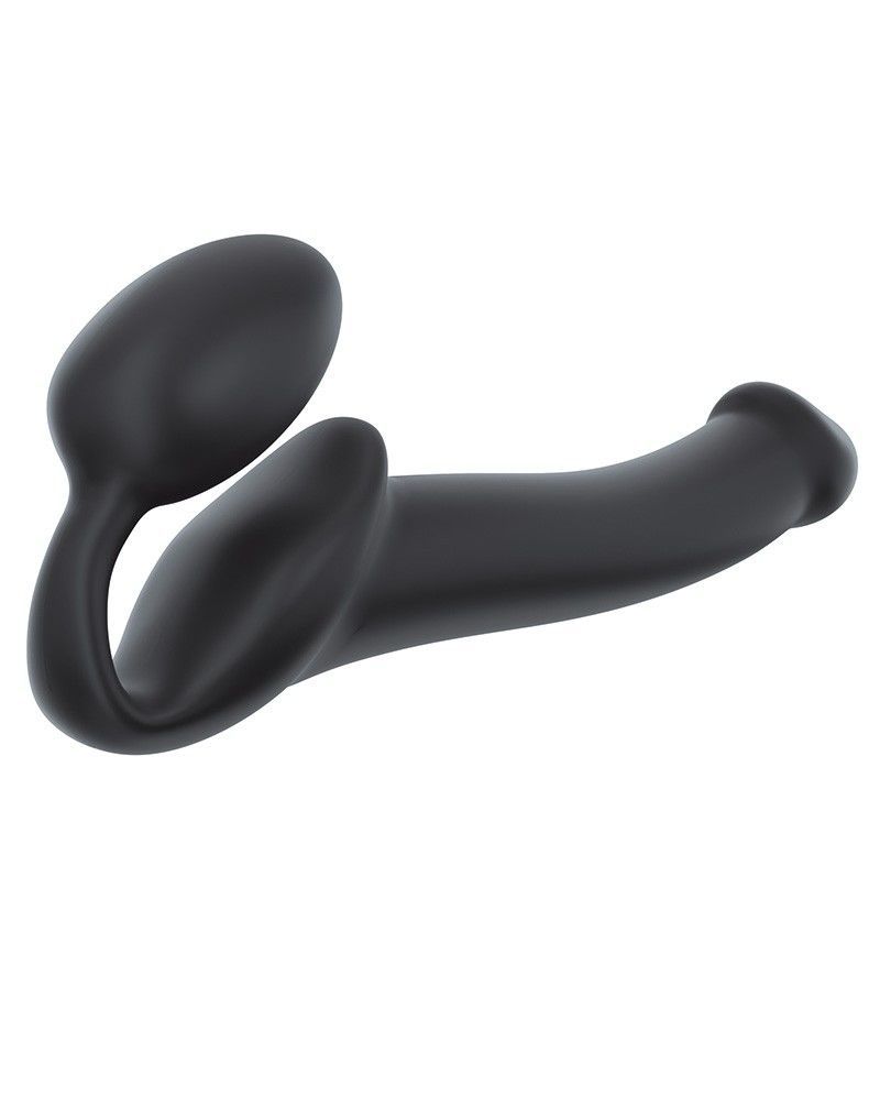 Безремінний страпон Strap-On-Me Black M, повністю регульований, діаметр 3,3 см