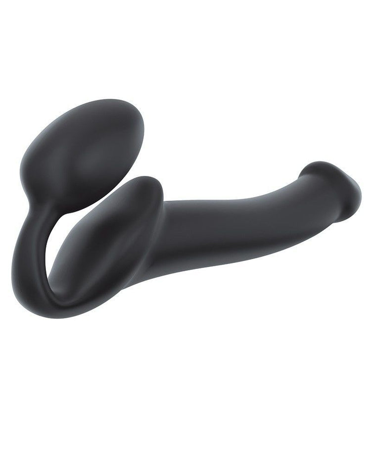 Безремінний страпон Strap-On-Me Black M, повністю регульований, діаметр 3,3 см