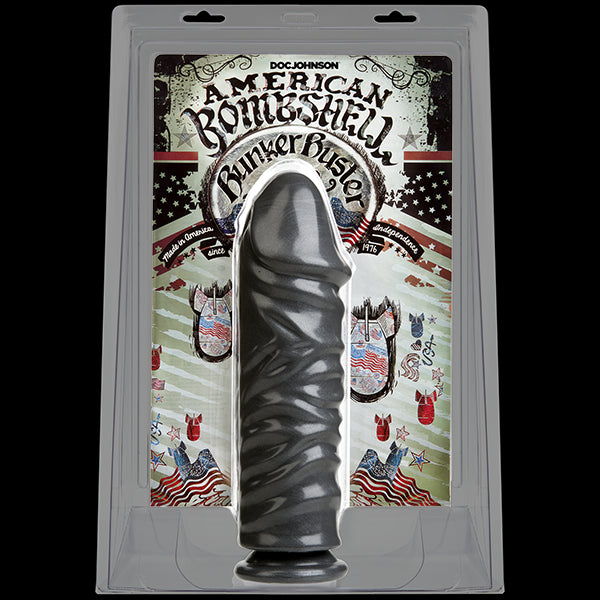 Фалоімітатор для фістингу Doc Johnson American Bombshell Bunker Buster Gun Metal, діаметр 8,1 см