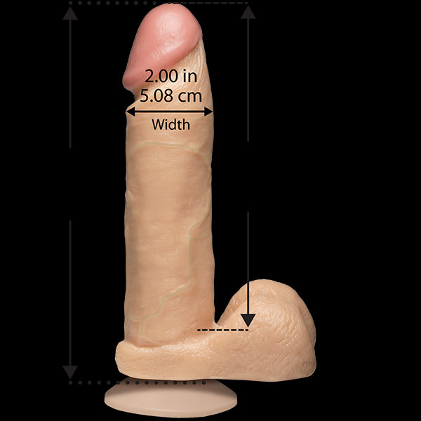 Фалоімітатор Doc Johnson The Realistic Cock 8 inch White - PVC, Vack-U-Lock, діаметр 5,1 см