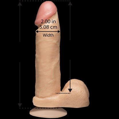 Фалоімітатор Doc Johnson The Realistic Cock 8 inch White - PVC, Vack-U-Lock, діаметр 5,1 см