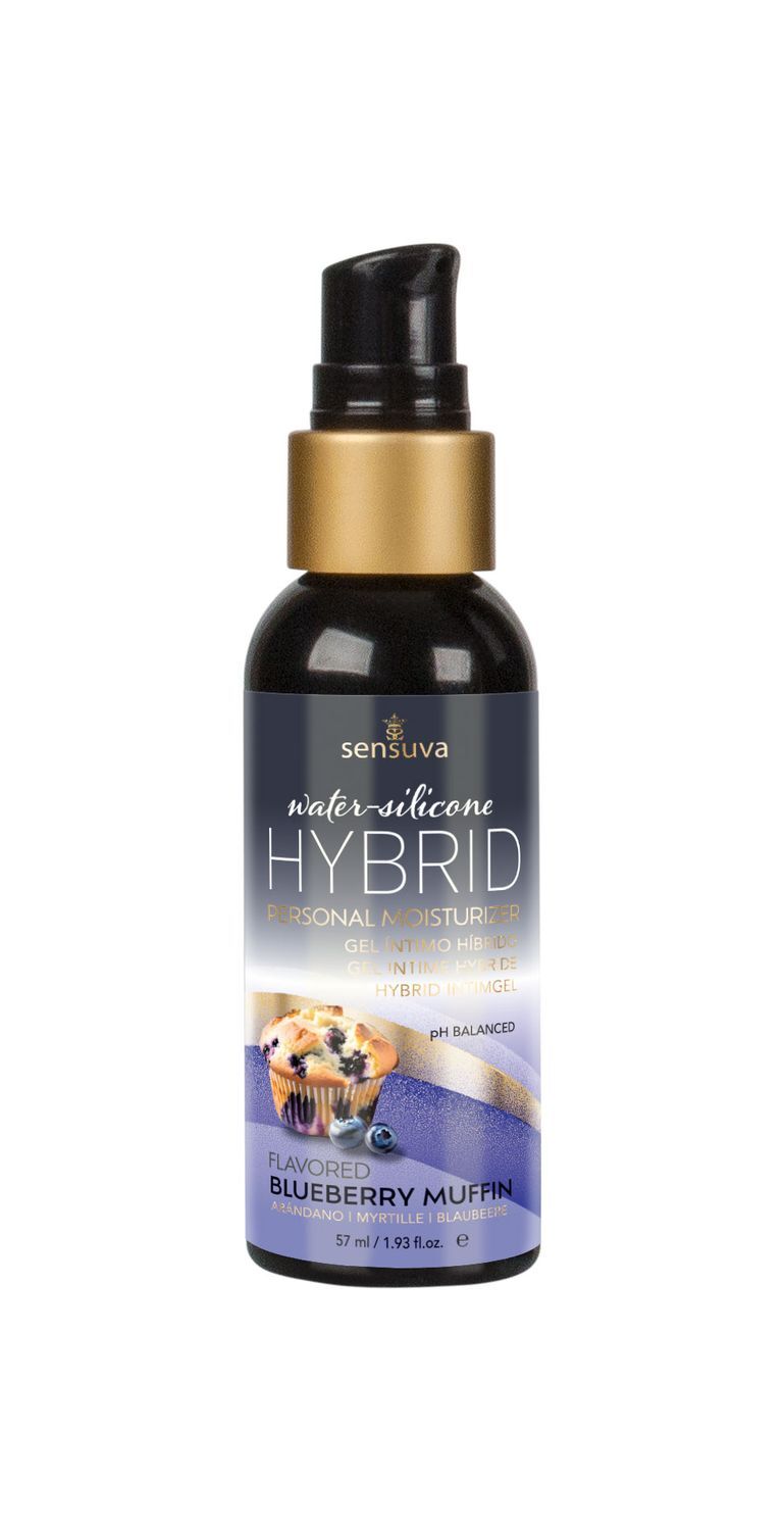 Змазка водно-силіконова Sensuva Hybrid Blueberry Muffin 57 мл без цукру, можна для оральних пестощів