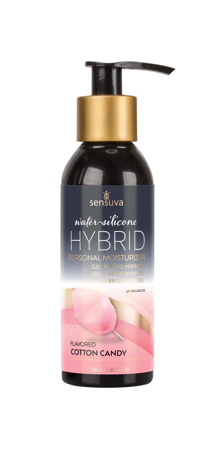 Змазка водно-силіконова Sensuva Hybrid Cotton Candy (125 мл) без цукру, можна для оральних пестощів