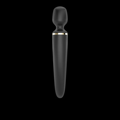 Вібромасажер Satisfyer Wand-er Woman (Black/Gold), водонепроникний, потужний, розмір XXL