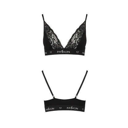 Еластичний топ з мереживом Passion PS001 TOP XL, black