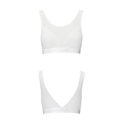 Топ з прозорою вставкою Passion PS002 TOP S, white