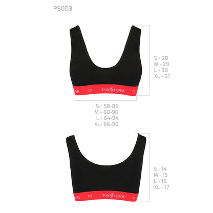 Спортивний топ на широких бретелях Passion PS003 TOP S, black
