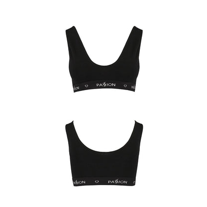 Спортивний топ з широкою гумкою Passion PS004 TOP XL, black
