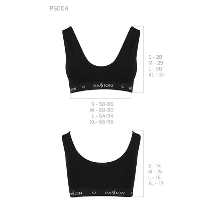Спортивний топ з широкою гумкою Passion PS004 TOP XL, black