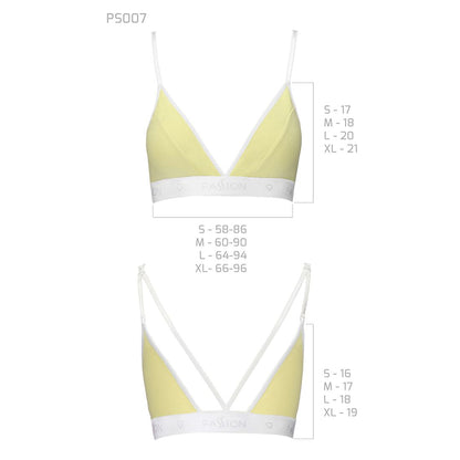 Спортивний топ з подвійними бретелями Passion PS007 TOP S, yellow