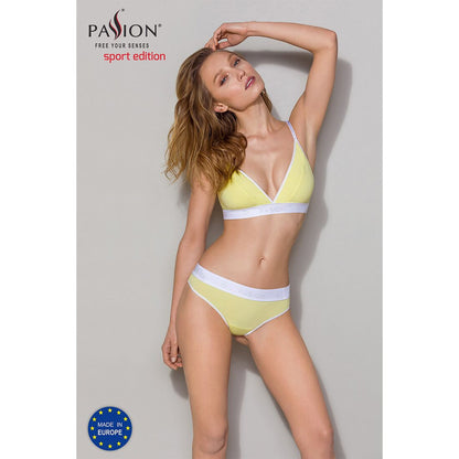 Спортивний топ з подвійними бретелями Passion PS007 TOP S, yellow