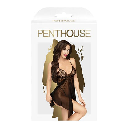 Бебі-дол з ажурним бралетом та високим розрізом Penthouse - Sweet Beast Black M/L