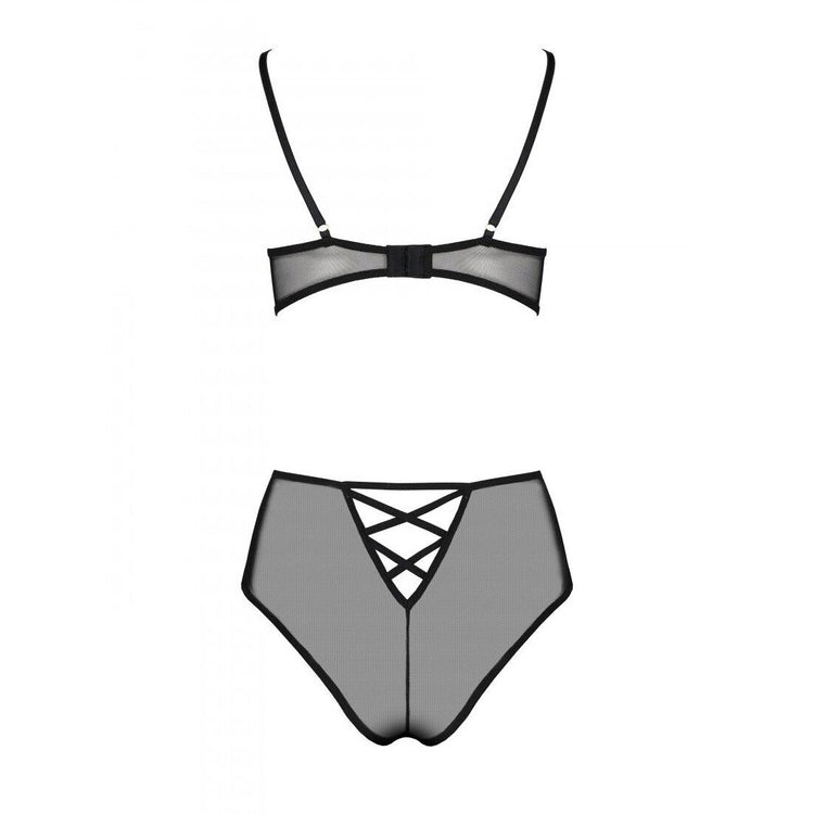 Еротичний комплект з малюнком Passion LOVELIA BIKINI XXL/XXXL, black