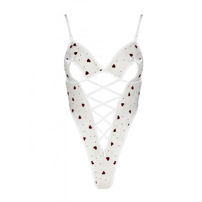 Еротичний боді з малюнком Passion LOVELIA BODY L/XL, white