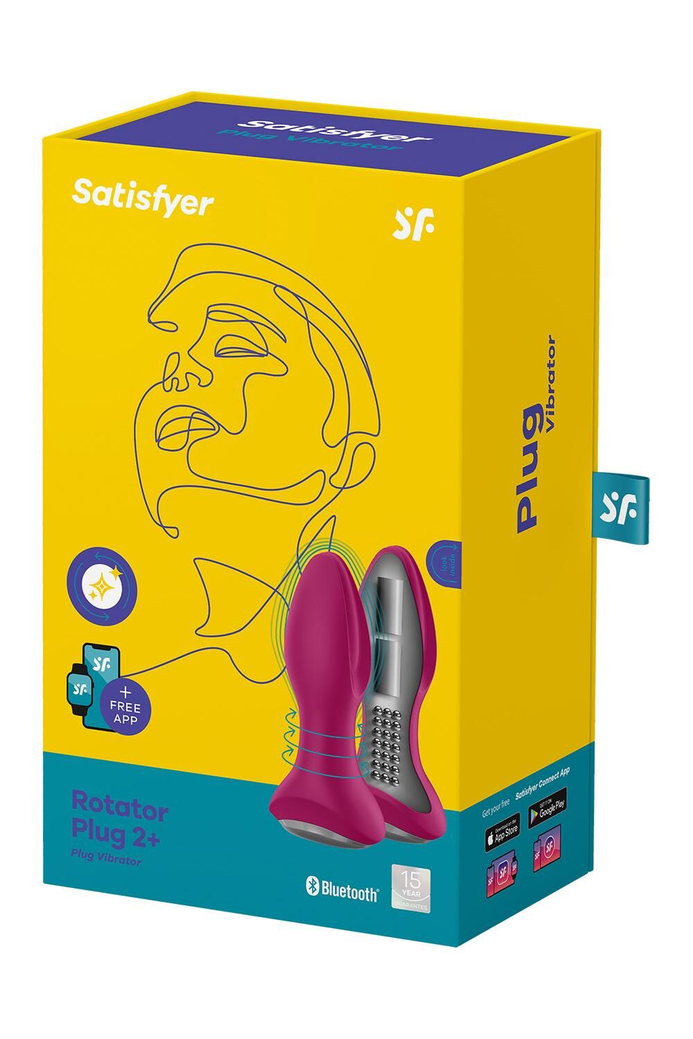 Анальна смарт-вібропробка із перлинним масажем Satisfyer Rotator Plug 2+ Violet
