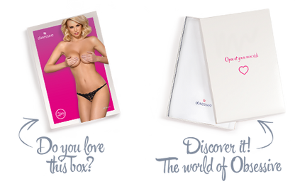Мереживні танги з двома отворами Obsessive 831-THC-1 crotchless thongL/XL, чорні, бантики