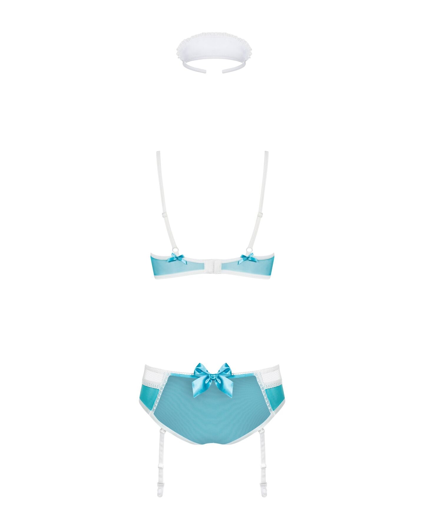 Еротичний костюм медсестри Obsessive 834-CST-6 L/XL, біло-блакитний