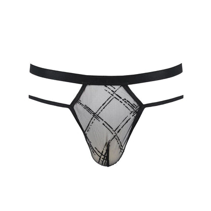Чоловічі прозорі стринги Passion 029 THONG COLLIN L/XL Black, сітка