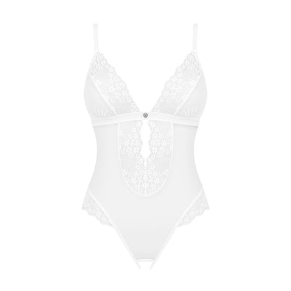 Еротичне напівпрозоре боді Obsessive Heavenlly crotchless teddy XL/2XL, з доступом