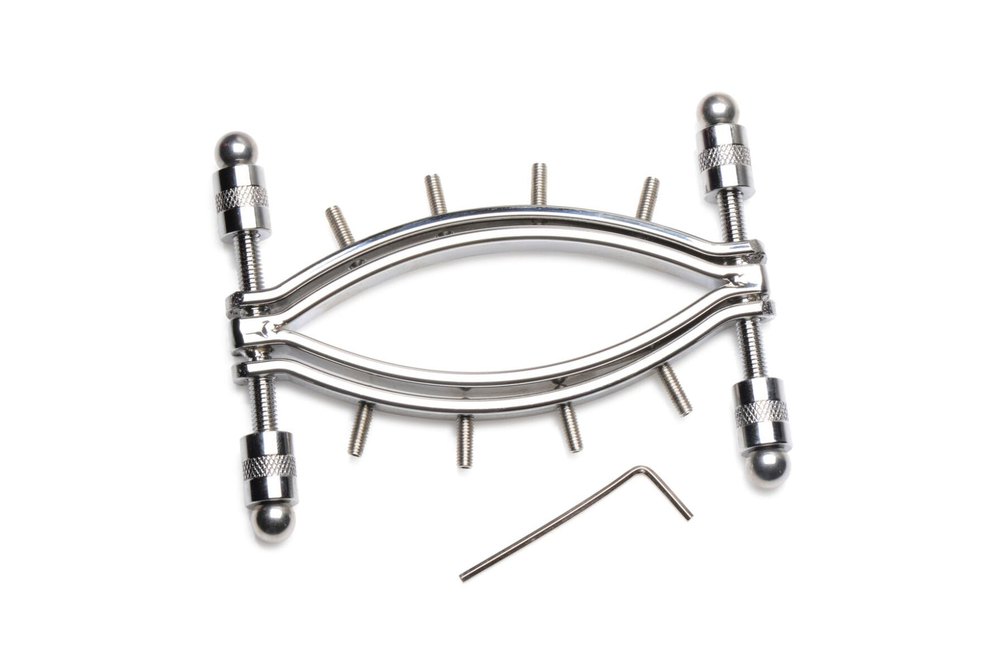 Затискач для вагіни Master Series: Spread 'Em Poker Vagina Clamp with Adjustable Pressure Screws, ши