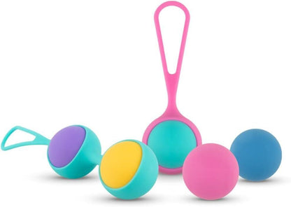 Набір вагінальних кульок PMV20: Vita – Kegel Ball Set, маса 40, 50, 60 г, два тримачі