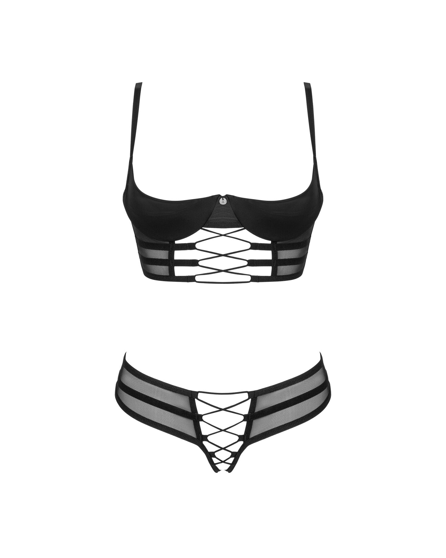 Комплект Obsessive Roxelia 2-pcs crotchless set XS/S