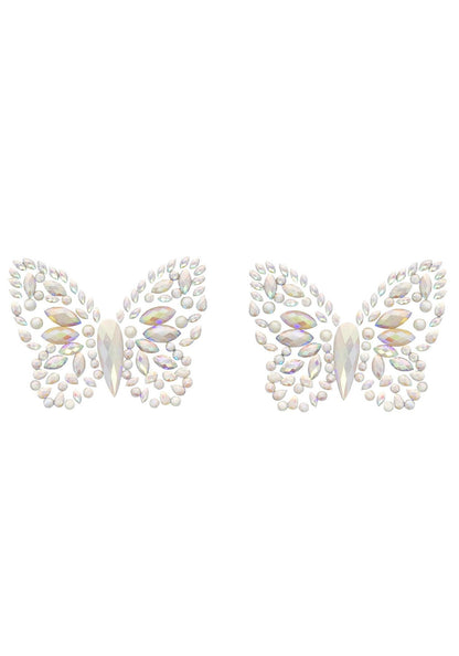 Пестис-метелики з кристалів Leg Avenue Chrysallis nipple sticker, наліпки, світяться у темряві