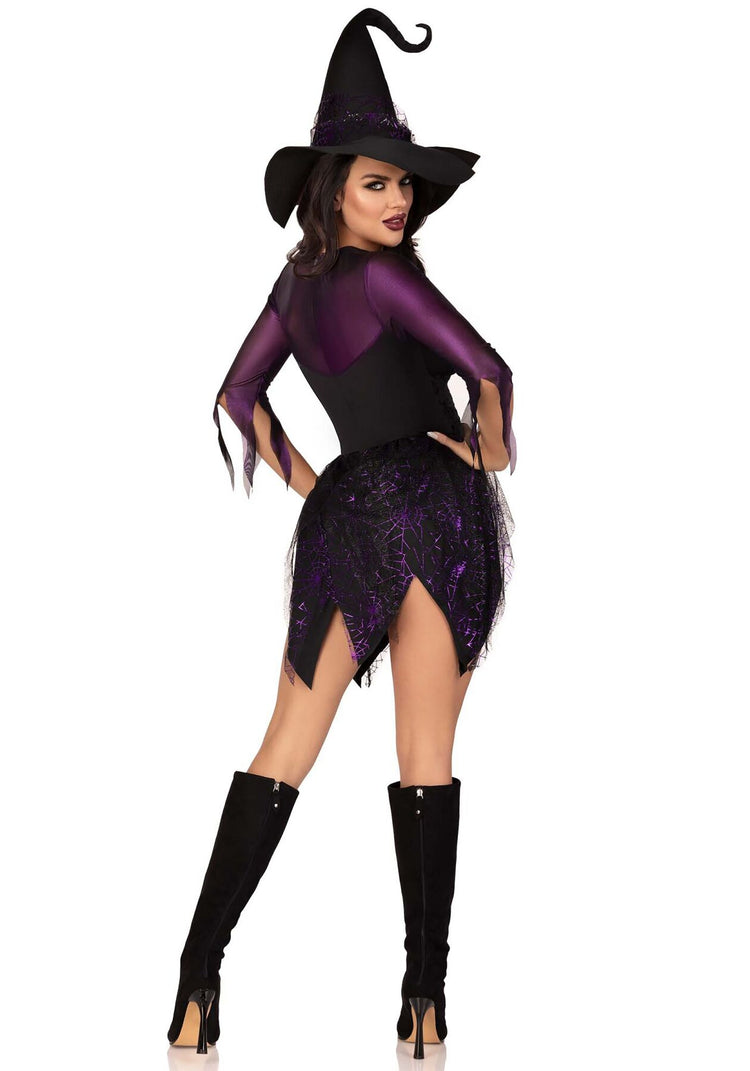 Костюм відьми Leg Avenue Mystical Witch S, сукня, капелюх