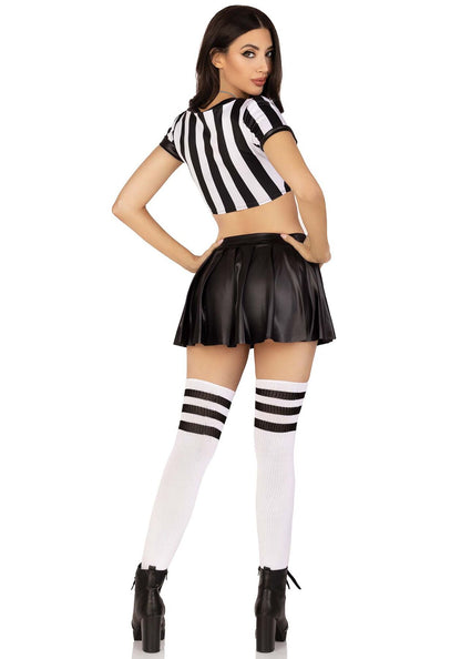 Костюм рефері Leg Avenue Time Out Referee S, кроп-топ спідниця свисток