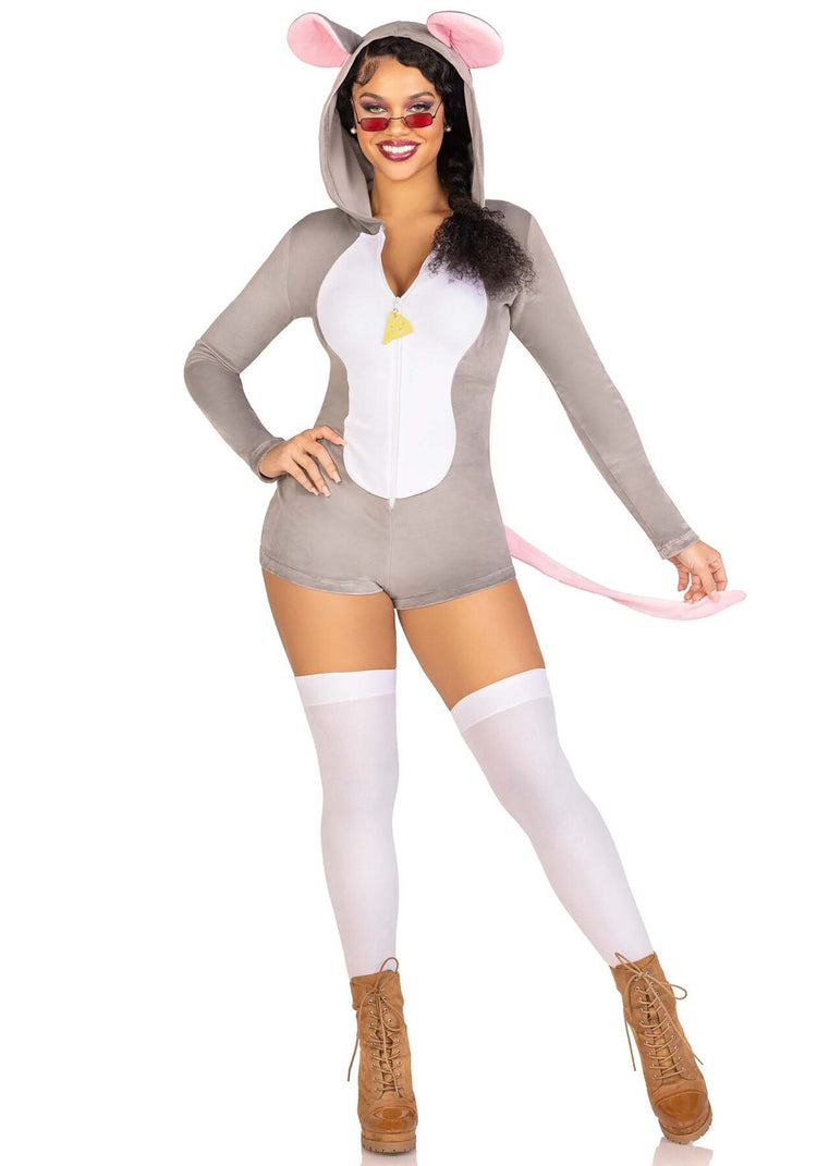Комбінезон-костюм миші Leg Avenue Comfy Mouse XS, з капюшоном