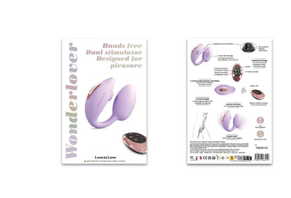 Віброяйце з вакуумною кліторальною стимуляцією Love To Love Wonderlover VIVA MAUVE