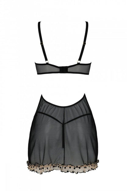 Еротичний пеньюар Passion MARINA CHEMISE, XXL/XXXL, beige