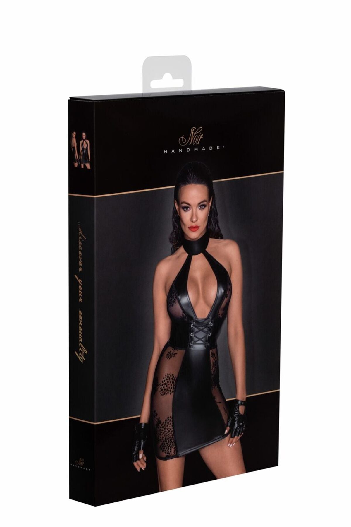 Сукня Noir Handmade F238 Short tulle dress with powerwetlook inserts, M