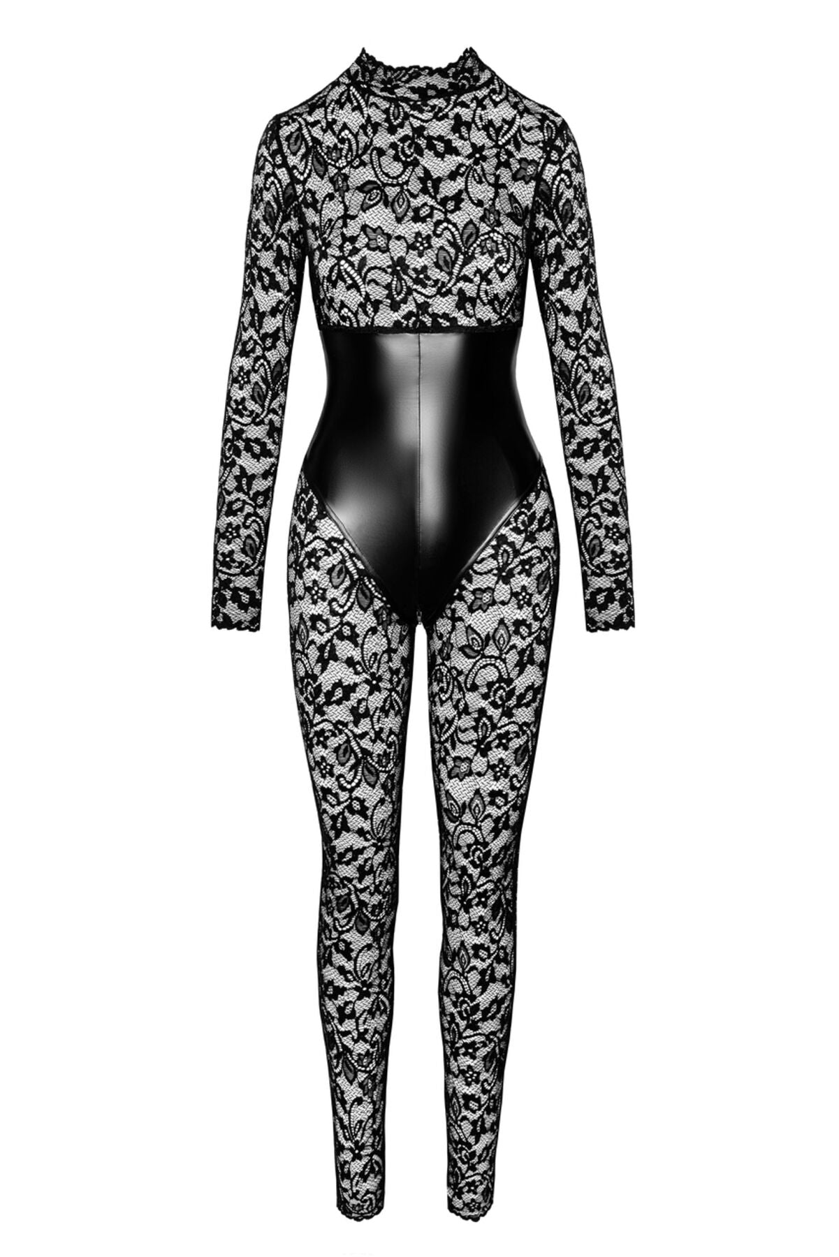 Комбінезон Noir Handmade F299 Enigma lace catsuit with underbust bodice - M