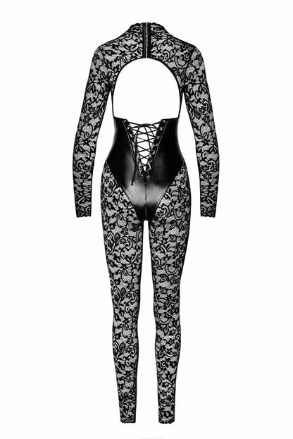 Комбінезон Noir Handmade F299 Enigma lace catsuit with underbust bodice - L