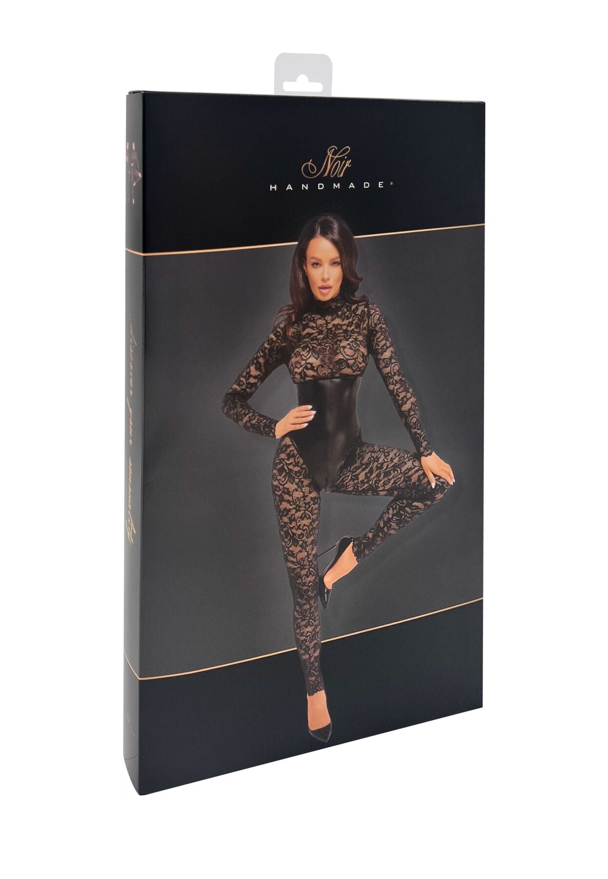Комбінезон Noir Handmade F299 Enigma lace catsuit with underbust bodice - XXL