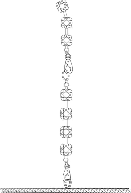 Комбінезон Noir Handmade F306 Mirage catsuit with jewelry rhinestone chain adorning the back - M