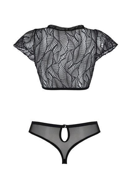 Комплект Passion LEAFA BIKINI black S/M - ECO Passion
