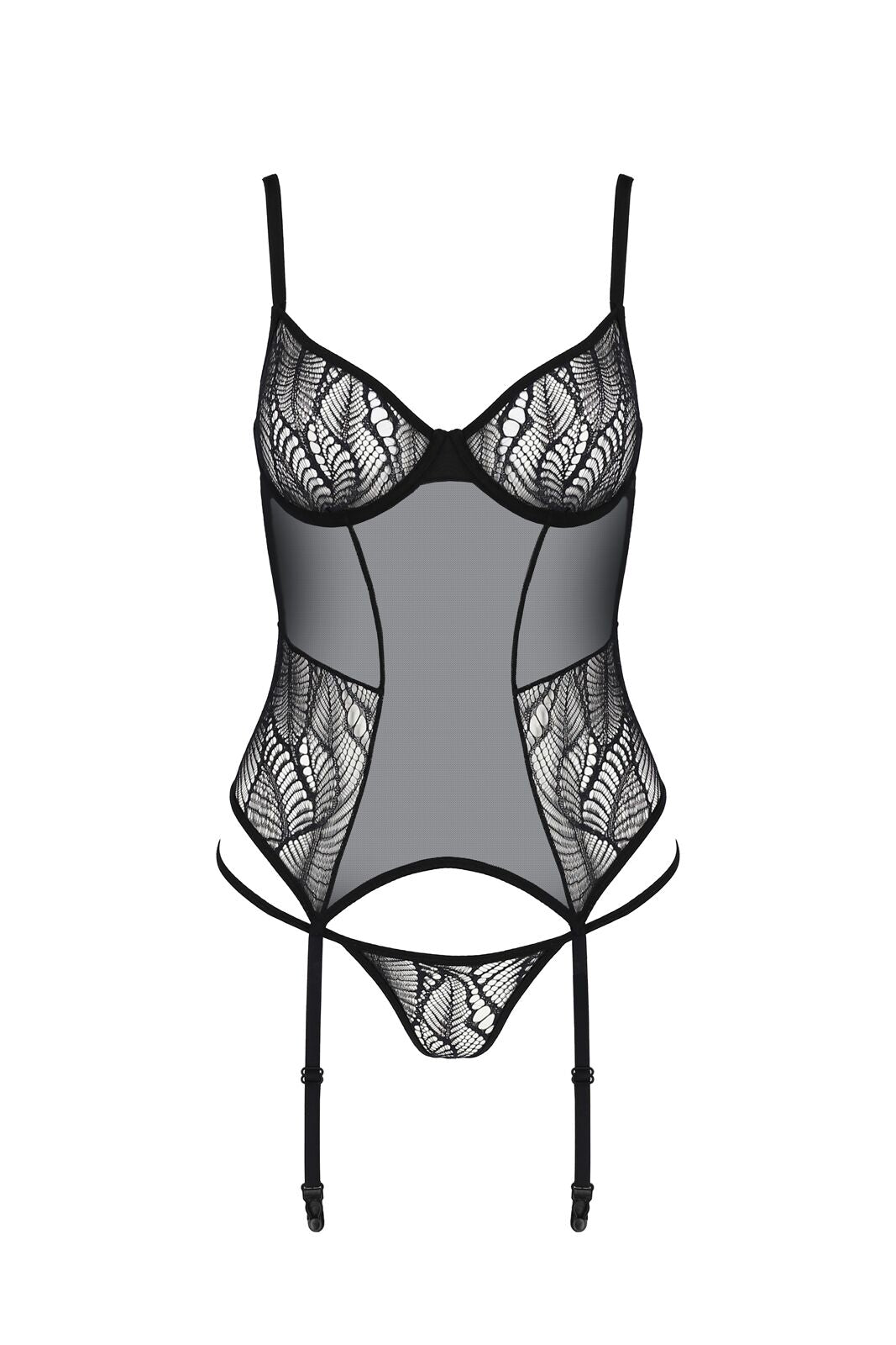 Корсет Passion LEAFA CORSET black L/XL - ECO Passion