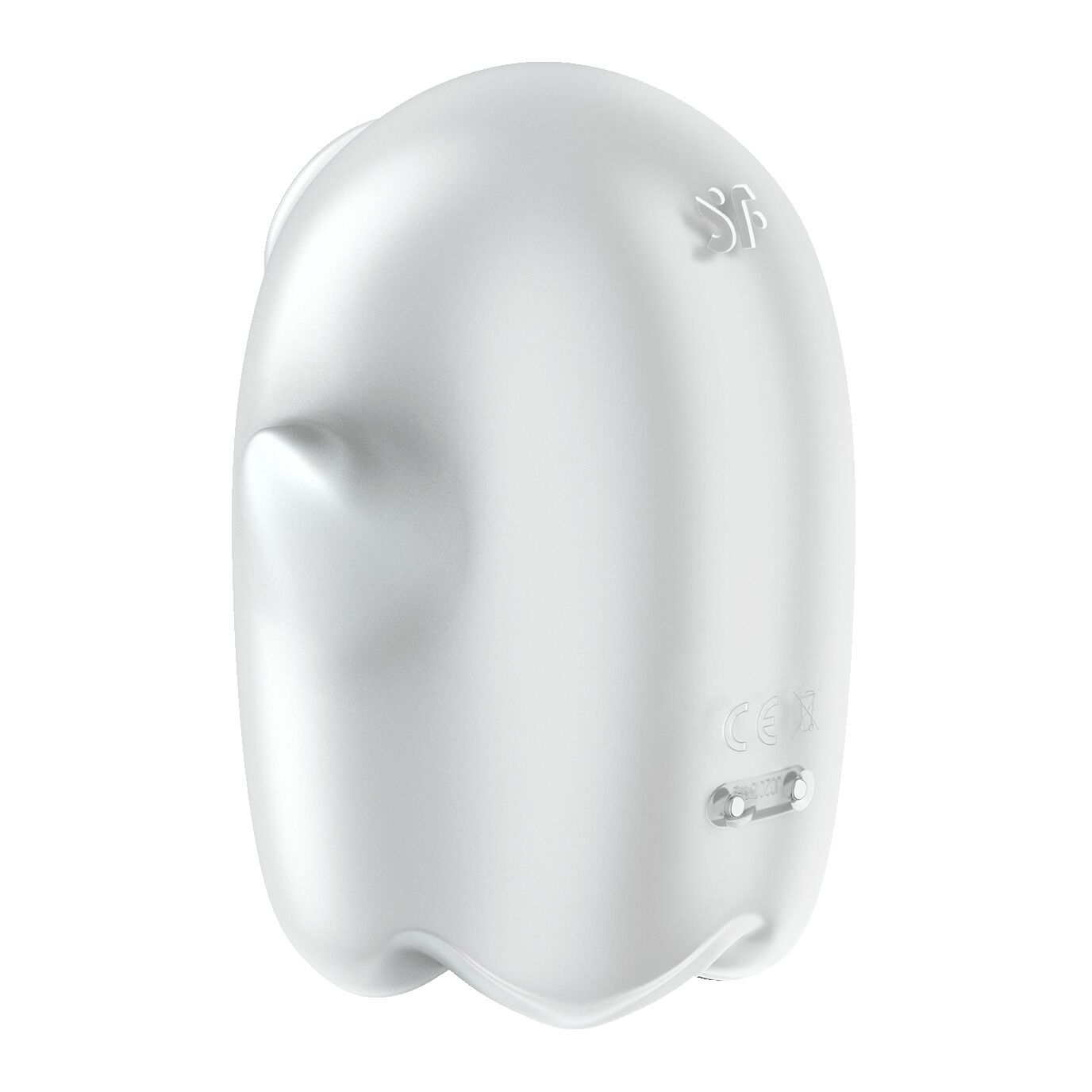 Вакуумний кліторальний стимулятор з вібрацією Satisfyer Glowing Ghost White, світиться в темряві