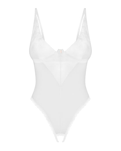 Боді з доступом Obsessive Alissium crotchless teddy, M/L, ліф з м’якою чашкою, високі трусики