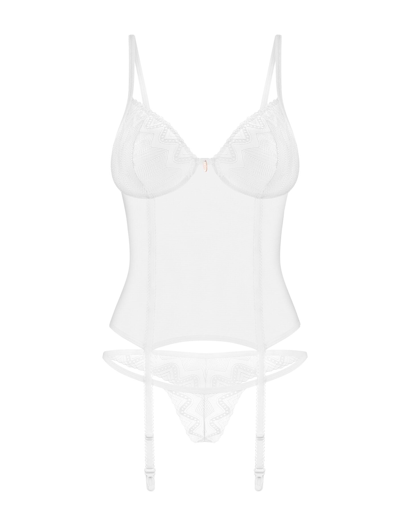 Корсет Obsessive Alissium corset & thong XS/S