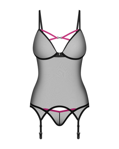 Корсет Obsessive Novenes corset & thong M/L